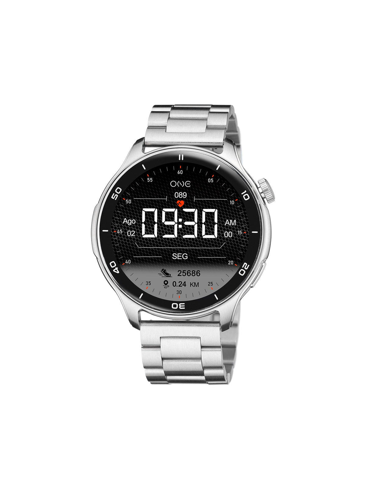 One Men Explorer GPS Silver Smartwatch