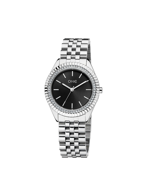 One Celebrity Crystal Black Watch