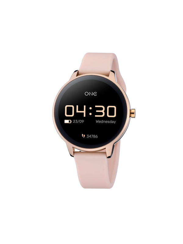 One QueenCall Rose Gold Silicone Smartwatch