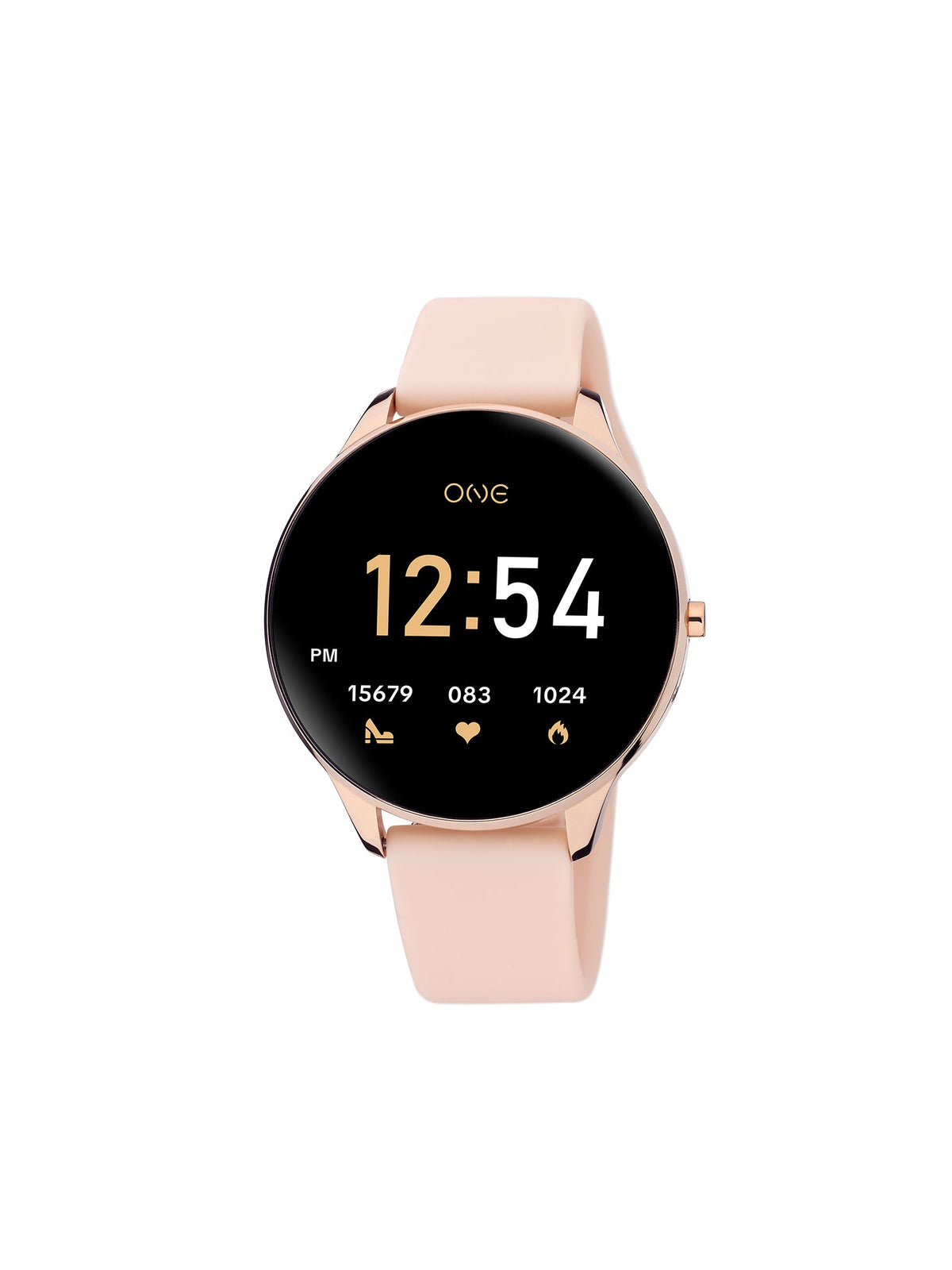 ONE Slim Rosegold Silicone Smartwatch