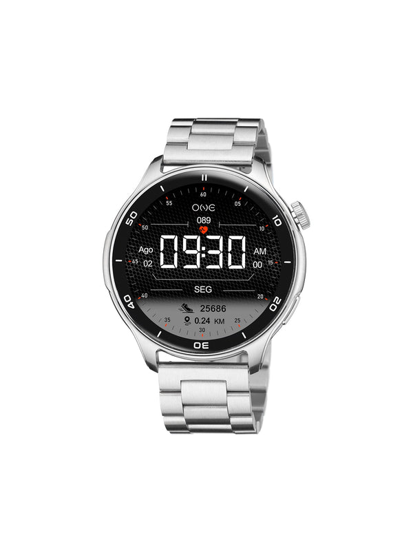One Men Explorer GPS Silver Smartwatch